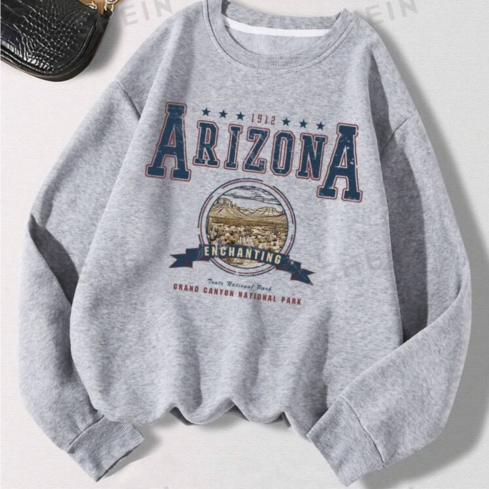 this is a gray crewneck and a size medium
